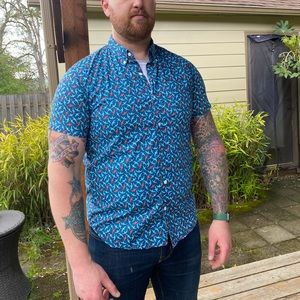 Men’s XL J. Crew short sleeve button down shirt